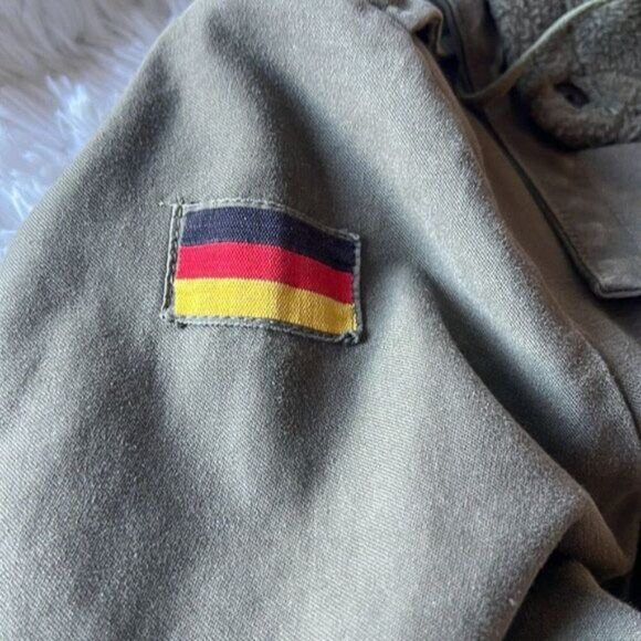 Vintage 1983 German Heavy Canvas Fur Lined Field Parka Army Military Coat - Picture 10 of 16